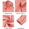 imageJVER Womens Button Down Shirt Long Sleeve Dress Shirts Stretch Solid Work BlousePeach