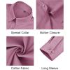 imageJVER Womens Button Down Shirt Long Sleeve Dress Shirts Stretch Solid Work BlouseRose Salt
