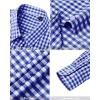 imageJVER Womens Dress Shirts Long Sleeve Button Down Shirts WrinkleFree Solid Work BlouseDenim Blue White