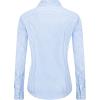 imageJVER Womens Dress Shirts Long Sleeve Button Down Shirts WrinkleFree Solid Work BlouseLight Blue White