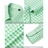 imageJVER Womens Dress Shirts Long Sleeve Button Down Shirts WrinkleFree Solid Work BlouseLight Green White G