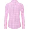 imageJVER Womens Dress Shirts Long Sleeve Button Down Shirts WrinkleFree Solid Work BlouseWhite Pink