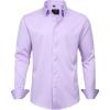 imageJVER Mens Dress Shirts Solid Long Sleeve Stretch WrinkleFree Formal Shirt Business Casual Button Down ShirtsLavender Purple