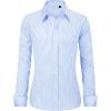 imageJVER Womens Dress Shirts Long Sleeve Button Down Shirts WrinkleFree Solid Work BlouseLight Blue White