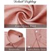 imageJVER Mens Linen Shirts Casual Short Sleeve Button Down Shirt Beach Summer Vacation Holiday Wedding Cotton TopsCoral