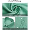 imageJVER Mens Linen Shirts Casual Short Sleeve Button Down Shirt Beach Summer Vacation Holiday Wedding Cotton TopsMint Green