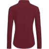 imageJVER Womens Button Down Dress Shirts Solid Long Sleeve Wrinkle Free Formal Collared Shirt Casual Business Blouse with PocketBurgundy