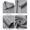 imageJVER Womens Button Down Dress Shirts Solid Long Sleeve Wrinkle Free Formal Collared Shirt Casual Business Blouse with PocketGrey