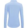 imageJVER Womens Button Down Dress Shirts Solid Long Sleeve Wrinkle Free Formal Collared Shirt Casual Business Blouse with PocketLight Blue