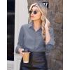 imageJVER Womens Button Down Dress Shirts Solid Long Sleeve Wrinkle Free Formal Collared Shirt Casual Business Blouse with PocketSilver Grey