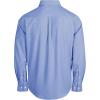 imageJVER Boys Long Sleeve Oxford Dress Shirts Solid Casual Button Down Collar Shirt Kids Formal Uniform TopsBlue