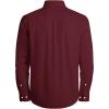 imageJVER Boys Long Sleeve Oxford Dress Shirts Solid Casual Button Down Collar Shirt Kids Formal Uniform TopsBurgundy