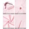 imageJVER Boys Long Sleeve Oxford Dress Shirts Solid Casual Button Down Collar Shirt Kids Formal Uniform TopsLight Pink