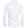 imageJVER Mens Tuxedo Shirt Formal Dress Shirt Pleated Long Sleeve Button Down Shirts for Prom Party WeddingSolid White