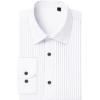imageJVER Mens Tuxedo Shirt Formal Dress Shirt Pleated Long Sleeve Button Down Shirts for Prom Party WeddingWhite