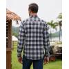 imageJVER Mens Button Down Shirts Casual Long Sleeve Dress Shirt Cotton Collared Work Plaid Tops with PocketBlack