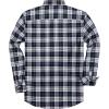 imageJVER Mens Button Down Shirts Casual Long Sleeve Dress Shirt Cotton Collared Work Plaid Tops with PocketBlack