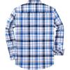 imageJVER Mens Button Down Shirts Casual Long Sleeve Dress Shirt Cotton Collared Work Plaid Tops with PocketBlue