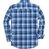 imageJVER Mens Button Down Shirts Casual Long Sleeve Dress Shirt Cotton Collared Work Plaid Tops with PocketDark Blue