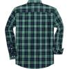 imageJVER Mens Button Down Shirts Casual Long Sleeve Dress Shirt Cotton Collared Work Plaid Tops with PocketDark Green