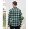 imageJVER Mens Button Down Shirts Casual Long Sleeve Dress Shirt Cotton Collared Work Plaid Tops with PocketGreen