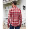 imageJVER Mens Button Down Shirts Casual Long Sleeve Dress Shirt Cotton Collared Work Plaid Tops with PocketRed