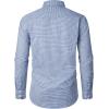 imageJVER Mens Button Down Shirts Long Sleeve Dress Shirt Business Casual Cotton Collared Plaid Tops with PocketBlue