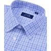 imageJVER Mens Button Down Shirts Long Sleeve Dress Shirt Business Casual Cotton Collared Plaid Tops with PocketBlue Gingham