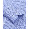imageJVER Mens Button Down Shirts Long Sleeve Dress Shirt Business Casual Cotton Collared Plaid Tops with PocketBlue Gingham