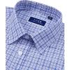 imageJVER Mens Button Down Shirts Long Sleeve Dress Shirt Business Casual Cotton Collared Plaid Tops with PocketBlue Grey Gingham