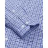 imageJVER Mens Button Down Shirts Long Sleeve Dress Shirt Business Casual Cotton Collared Plaid Tops with PocketBlue Grey Gingham