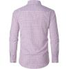 imageJVER Mens Button Down Shirts Long Sleeve Dress Shirt Business Casual Cotton Collared Plaid Tops with PocketBlue Orange Plaid