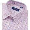 imageJVER Mens Button Down Shirts Long Sleeve Dress Shirt Business Casual Cotton Collared Plaid Tops with PocketBlue Orange Plaid