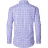 imageJVER Mens Button Down Shirts Long Sleeve Dress Shirt Business Casual Cotton Collared Plaid Tops with PocketBlue Red Gingham