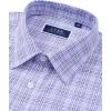 imageJVER Mens Button Down Shirts Long Sleeve Dress Shirt Business Casual Cotton Collared Plaid Tops with PocketBlue Red Gingham