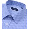 imageJVER Mens Button Down Shirts Long Sleeve Dress Shirt Business Casual Cotton Collared Plaid Tops with PocketDark Blue Gingham