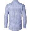 imageJVER Mens Button Down Shirts Long Sleeve Dress Shirt Business Casual Cotton Collared Plaid Tops with PocketGrey