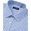 imageJVER Mens Button Down Shirts Long Sleeve Dress Shirt Business Casual Cotton Collared Plaid Tops with PocketLight Blue