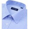 imageJVER Mens Button Down Shirts Long Sleeve Dress Shirt Business Casual Cotton Collared Plaid Tops with PocketLight Blue Gingham