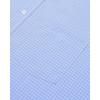 imageJVER Mens Button Down Shirts Long Sleeve Dress Shirt Business Casual Cotton Collared Plaid Tops with PocketLight Blue Gingham