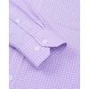 imageJVER Mens Button Down Shirts Long Sleeve Dress Shirt Business Casual Cotton Collared Plaid Tops with PocketPurple Gingham