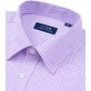 imageJVER Mens Button Down Shirts Long Sleeve Dress Shirt Business Casual Cotton Collared Plaid Tops with PocketPurple Gingham