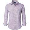 imageJVER Mens Button Down Shirts Long Sleeve Dress Shirt Business Casual Cotton Collared Plaid Tops with PocketRed Blue