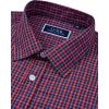 imageJVER Mens Button Down Shirts Long Sleeve Dress Shirt Business Casual Cotton Collared Plaid Tops with PocketRed Gingham
