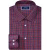imageJVER Mens Button Down Shirts Long Sleeve Dress Shirt Business Casual Cotton Collared Plaid Tops with PocketRed Gingham