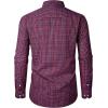 imageJVER Mens Button Down Shirts Long Sleeve Dress Shirt Business Casual Cotton Collared Plaid Tops with PocketRed Gingham