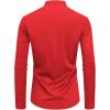 imageJVER Mens Banded Collar Dress Shirt Mandarin Long Sleeve Button Down Shirts Stretch Collarless Tops with PocketRed