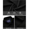 imageJVER Mens Short Sleeve Button Down Shirt Stretch Business Casual Dress Shirts Solid Summer Wedding Prom TopsSolid Black