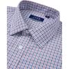 imageJVER Mens Button Down Shirts Long Sleeve Dress Shirt Business Casual Cotton Collared Plaid Tops with PocketBlue Red Plaid
