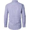 imageJVER Mens Button Down Shirts Long Sleeve Dress Shirt Business Casual Cotton Collared Plaid Tops with PocketBlue Red Plaid